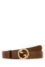 GUCCI Caramel Leather Mini Belt