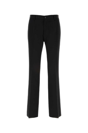 DOLCE & GABBANA Elegant Black Wool Pants for Men