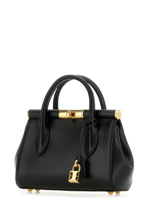 DOLCE & GABBANA Mini Leather Handbag in Black