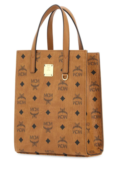 MCM Mini Printed Canvas Shopping Handbag