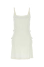 MACH&MACH Chic White Stretch Viscose Blend Mini Dress