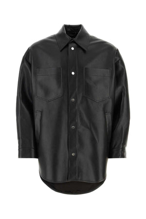 NANUSHKA Oversize Martin Shirt in Synthetic Leather