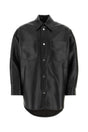 NANUSHKA Oversize Martin Shirt in Synthetic Leather