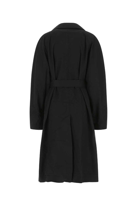 BALENCIAGA Midnight Blue Cotton Overcoat for Women