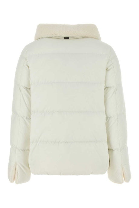 HERNO Ivory Polyester Down Jacket for Women