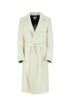 BOTTEGA VENETA Elegant Ivory Leather Jacket for Women