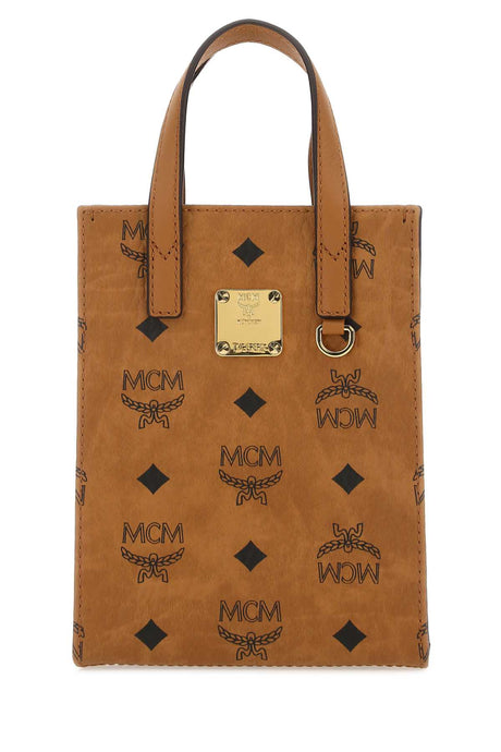 MCM Mini Printed Fabric Handbag