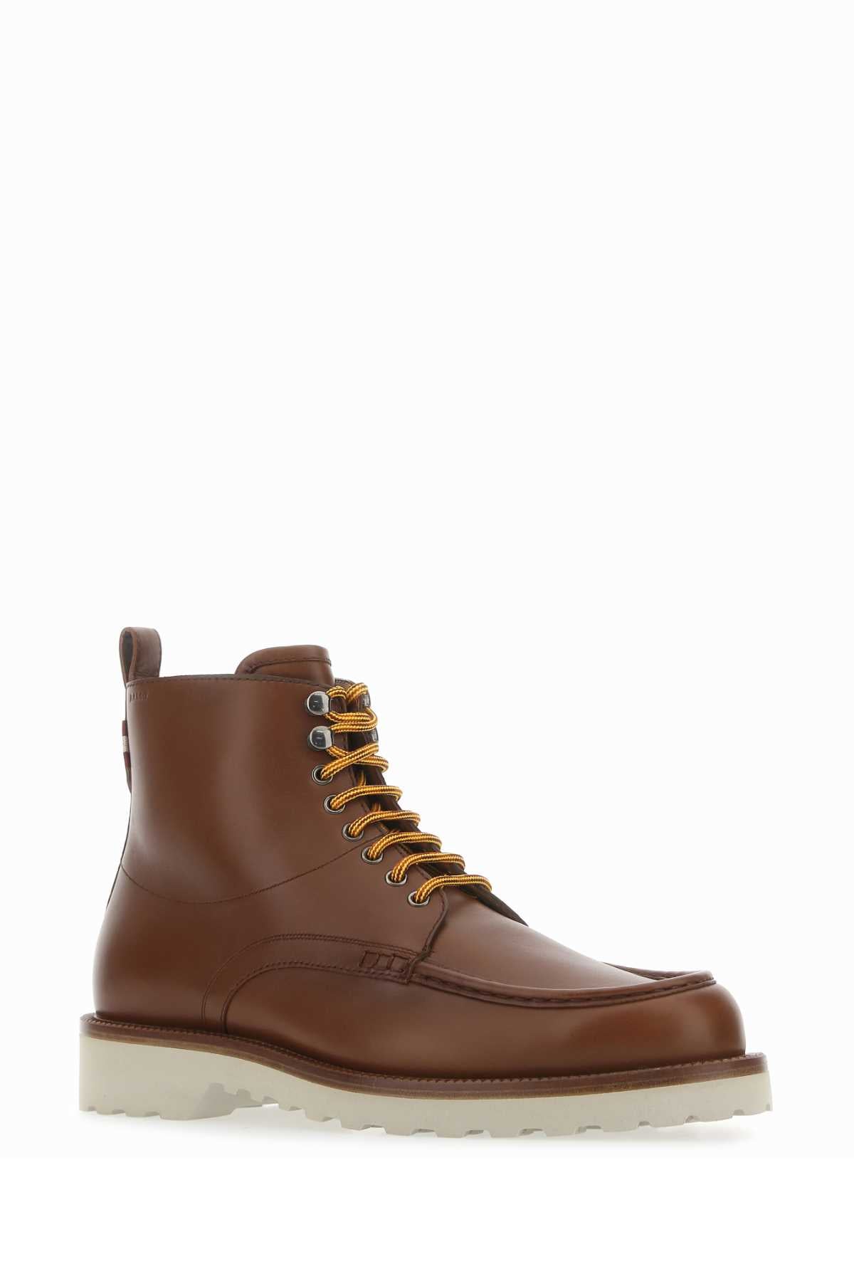 BALLY Classic Brown Leather Ankle Boots for Men