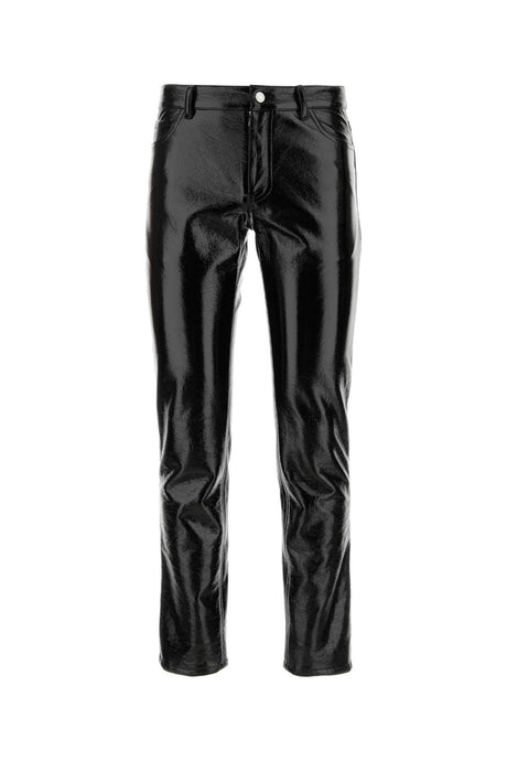 COURREGES Men's Black Vinyl Pants