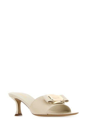 Ferragamo Elegant Leather Mini Flat Shoes