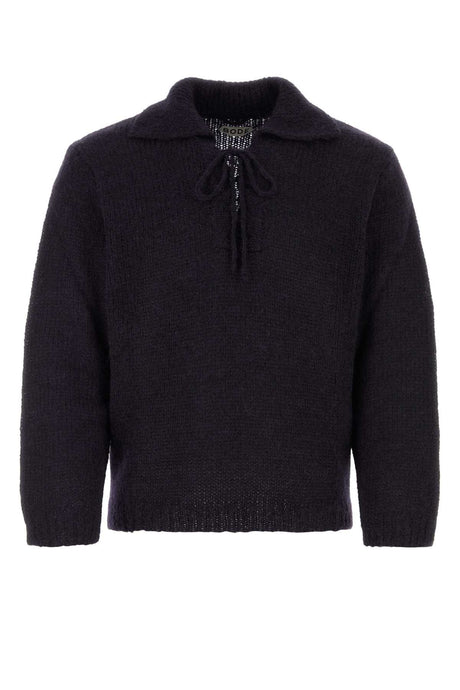 BODE Midnight Blue Mohair Blend Sweater