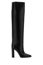 LE SILLA Elegant Black Leather Elsa Boots with 11 cm Heel