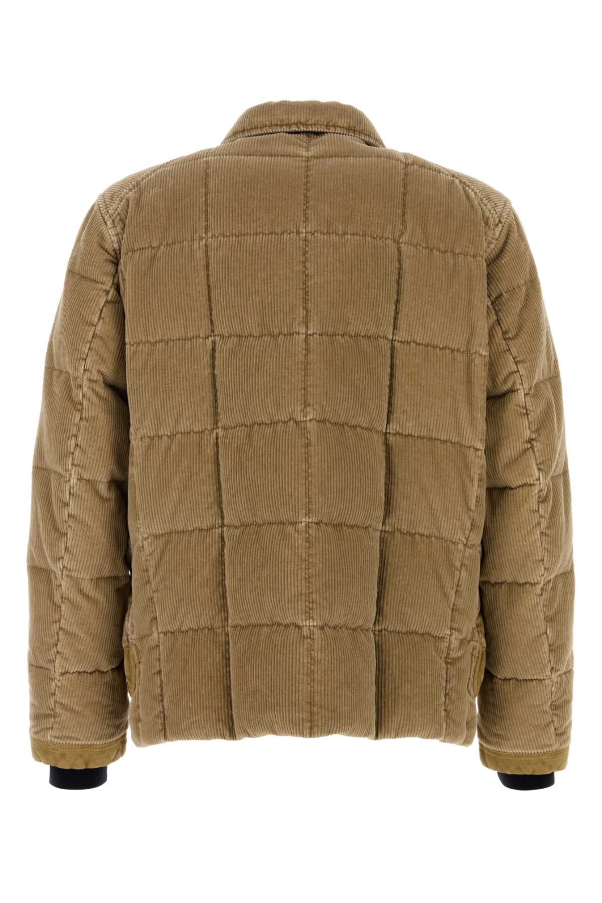 FAY Beige Corduroy Down Jacket for Men - Size Large