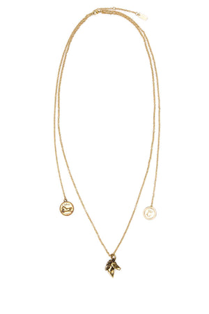 CHLOE Mini Gold Metal Charms Necklace