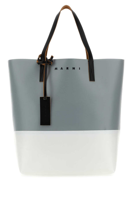 MARNI Two-tone PVC Tribeca Shopping Handbag - 33cm x 40cm x 15cm