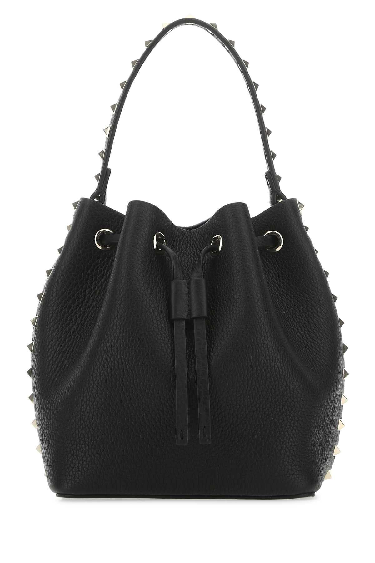 VALENTINO GARAVANI Rockstud Mini Leather Bucket Handbag