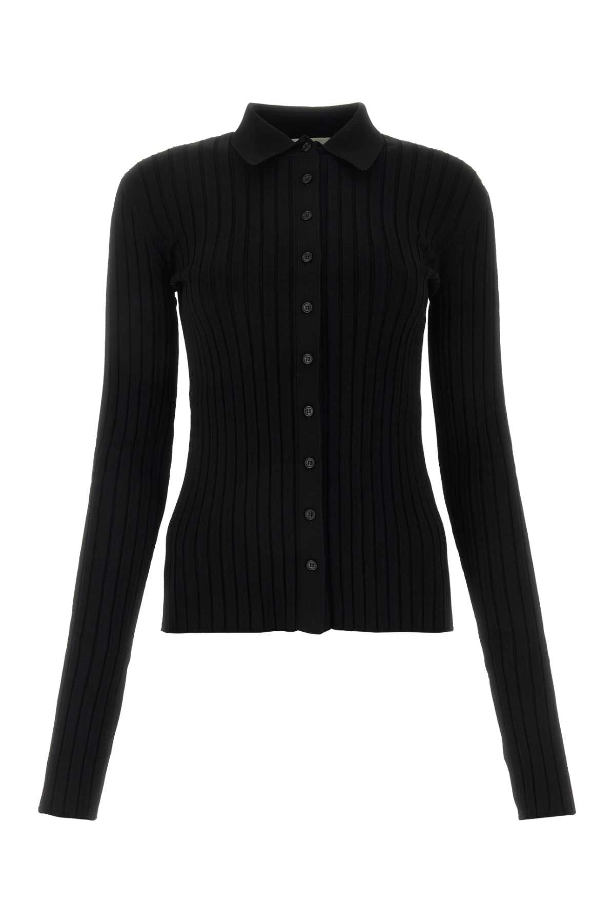 NENSI DOJAKA Stylish Black Viscose Blend Cardigan for Women