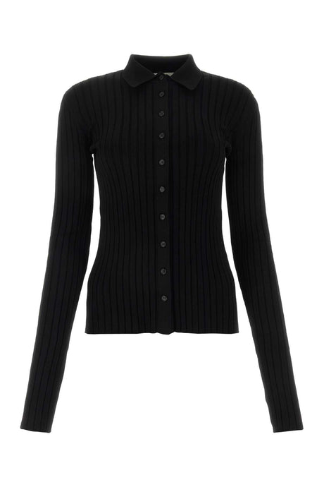 NENSI DOJAKA Stylish Black Viscose Blend Cardigan for Women