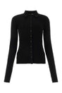 NENSI DOJAKA Stylish Black Viscose Blend Cardigan for Women