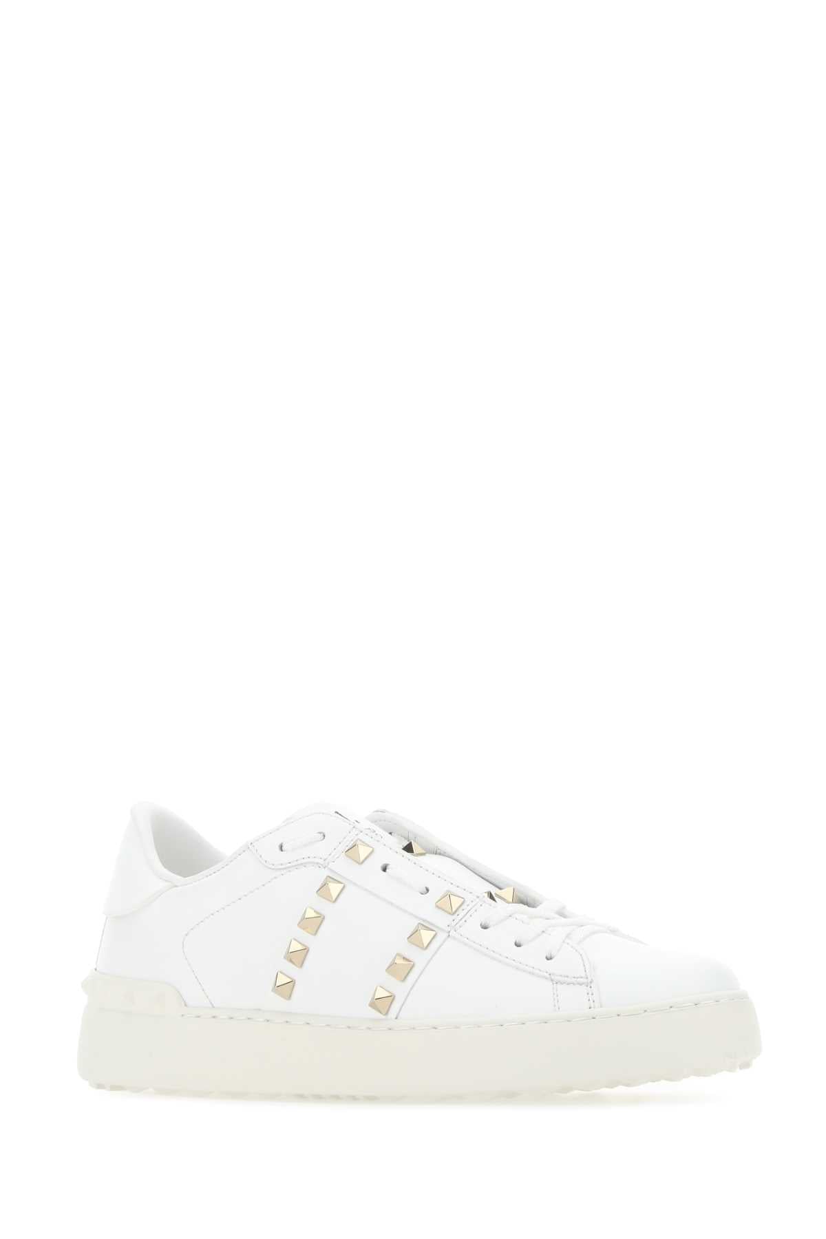 VALENTINO GARAVANI Rockstud Untitled Leather Sneakers - Women's