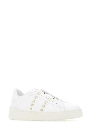 VALENTINO GARAVANI Rockstud Untitled Leather Sneakers - Women's