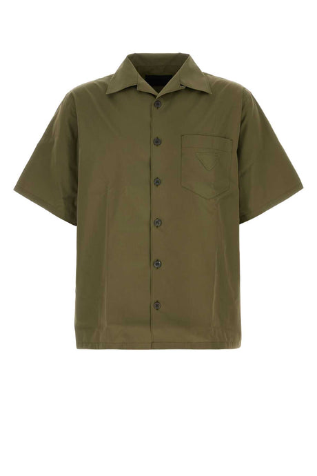 PRADA Army Green Poplin Shirt