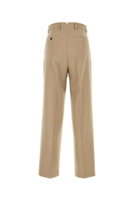 AMI Classic Beige Wool Pants for Men