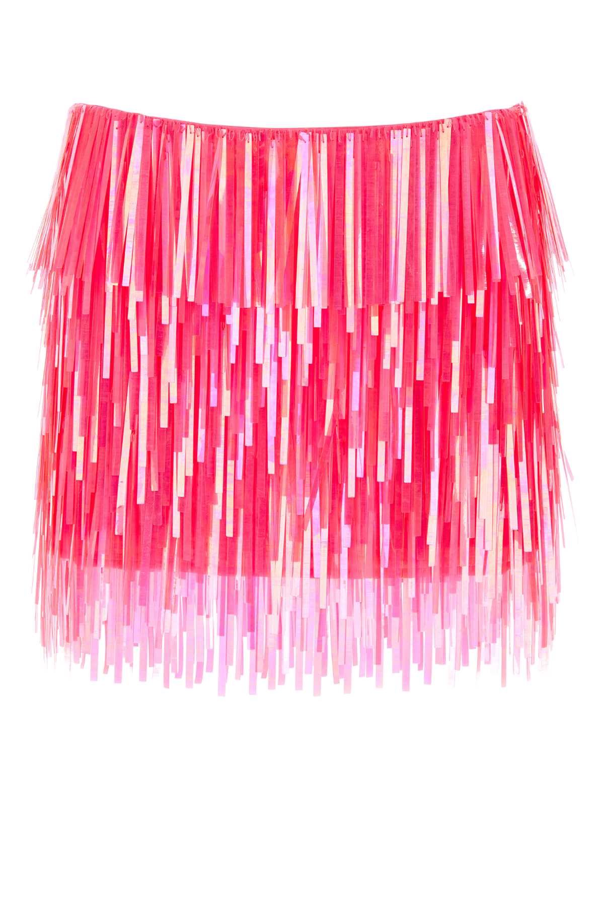 SPORTMAX Dazzling Fluo Pink Sequins Mini Skirt