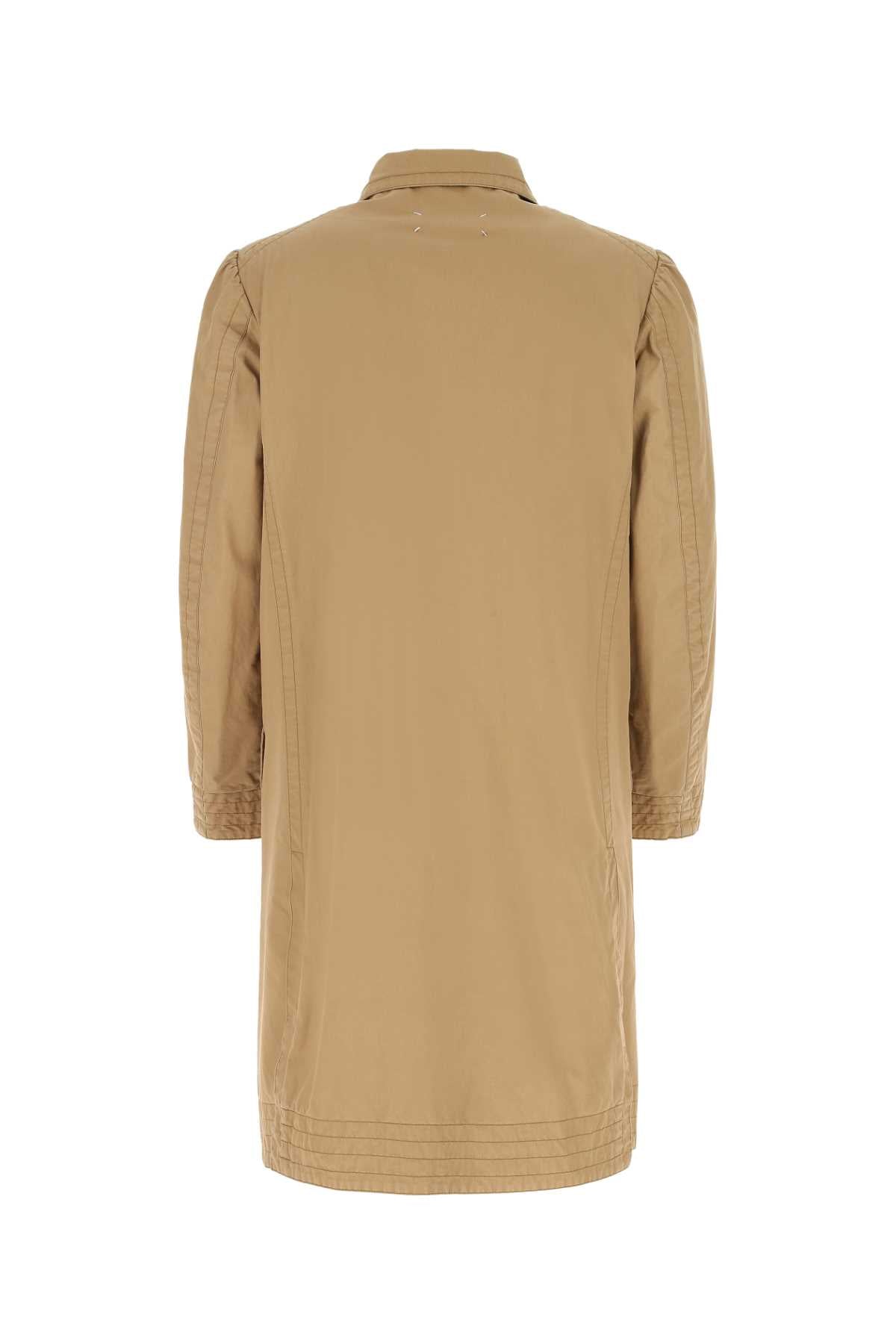 MAISON MARGIELA Oversized Beige Cotton Trench Jacket