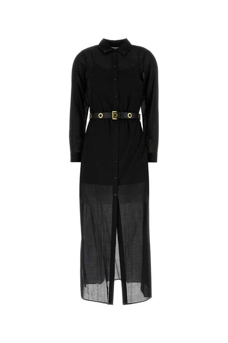 MICHAEL BY MICHAEL KORS Chic Black Cotton Shirt Dress