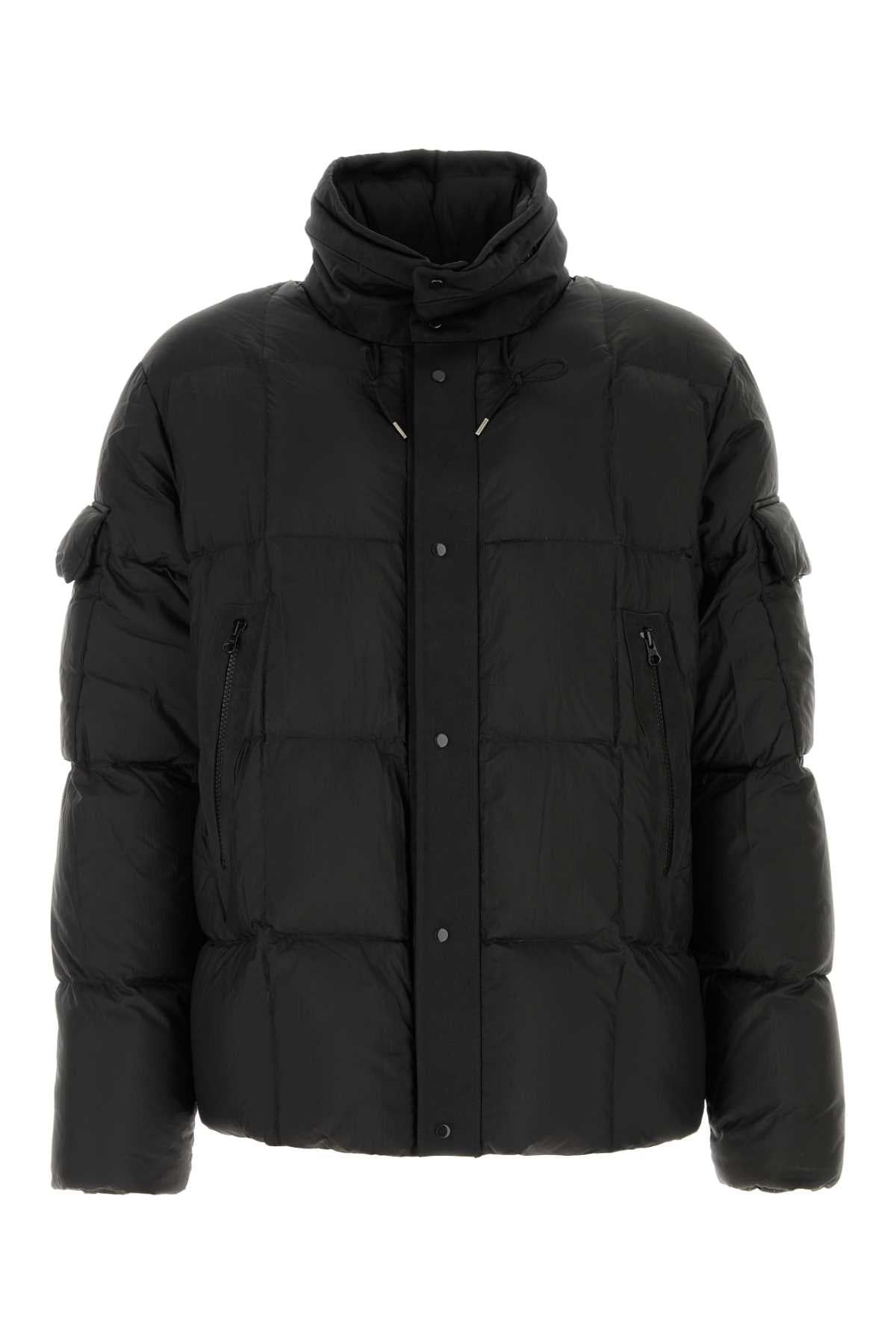 TEN C Men's Black Nylon Shelter Combo Down Jacket