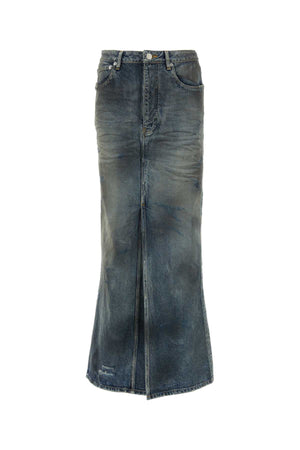 BALENCIAGA Chic Blue Denim Skirt for Women