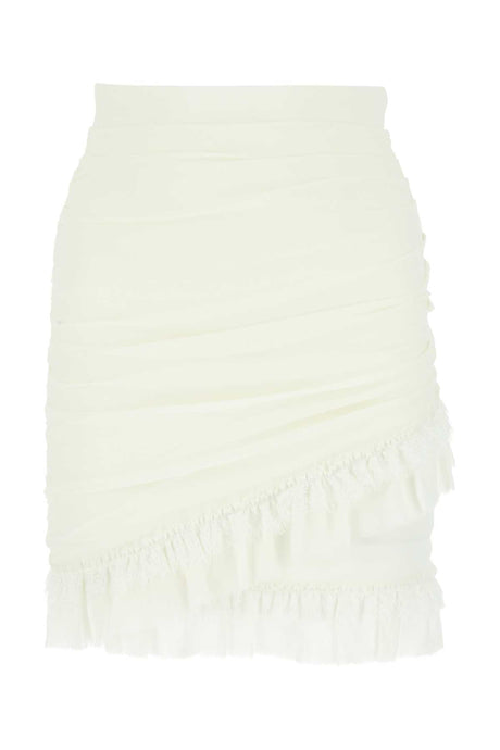 BALMAIN Chic White Mini Skirt for the Modern Woman