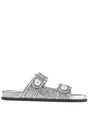 JIMMY CHOO FAYENCE GLITTERED SANDALS