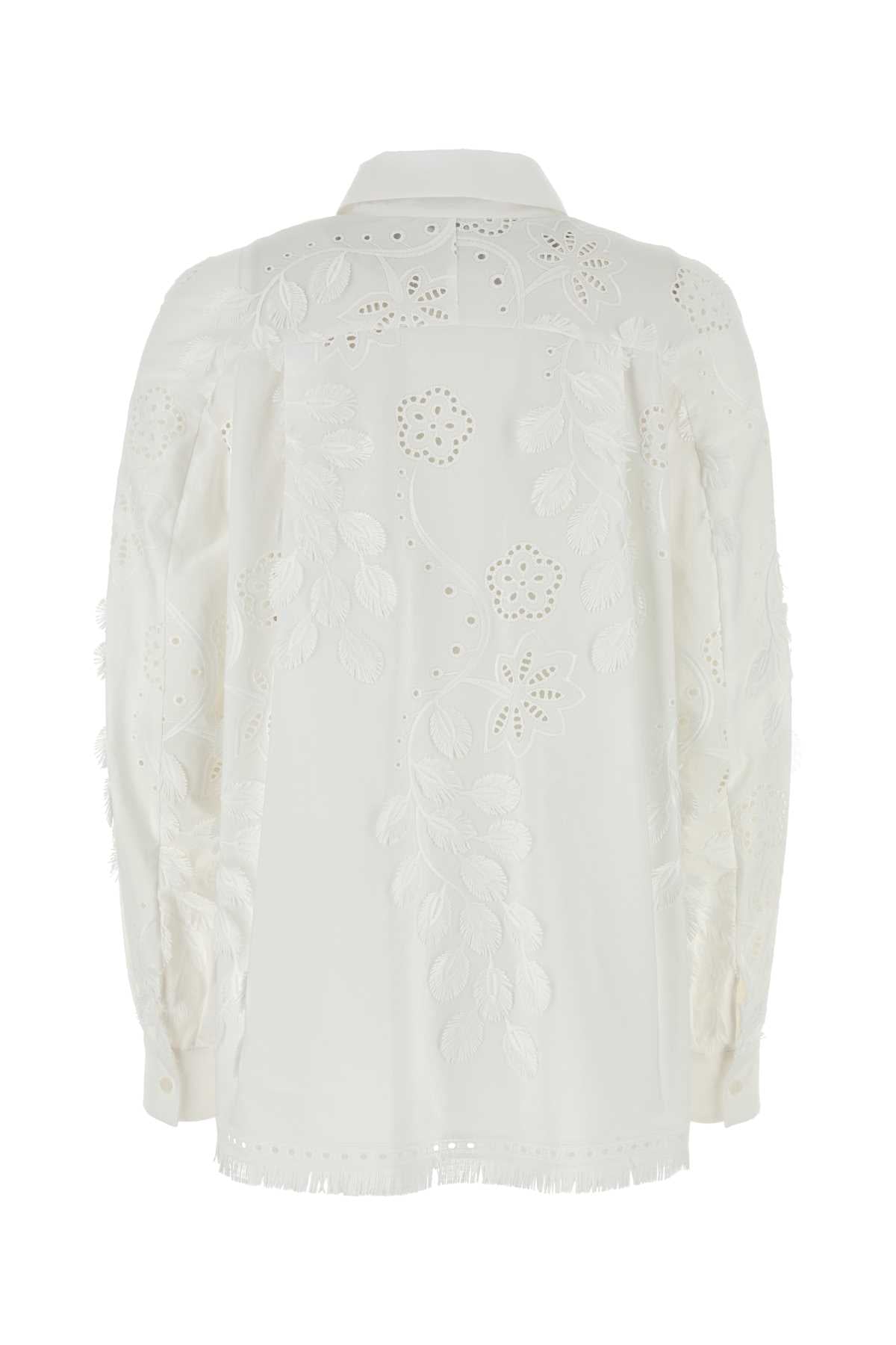 ALBERTA FERRETTI Timeless White Poplin Shirt for Women