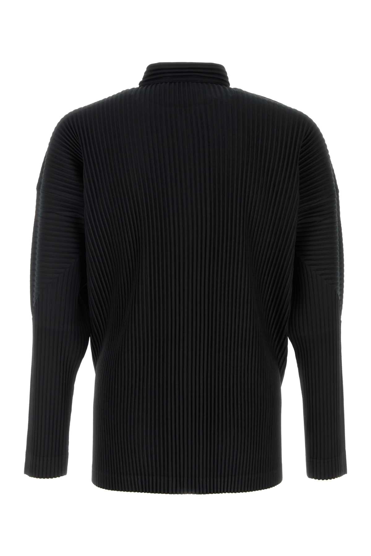 HOMME PLISSE' ISSEY MIYAKE Black Polyester Shirt - Classic Men's Fashion