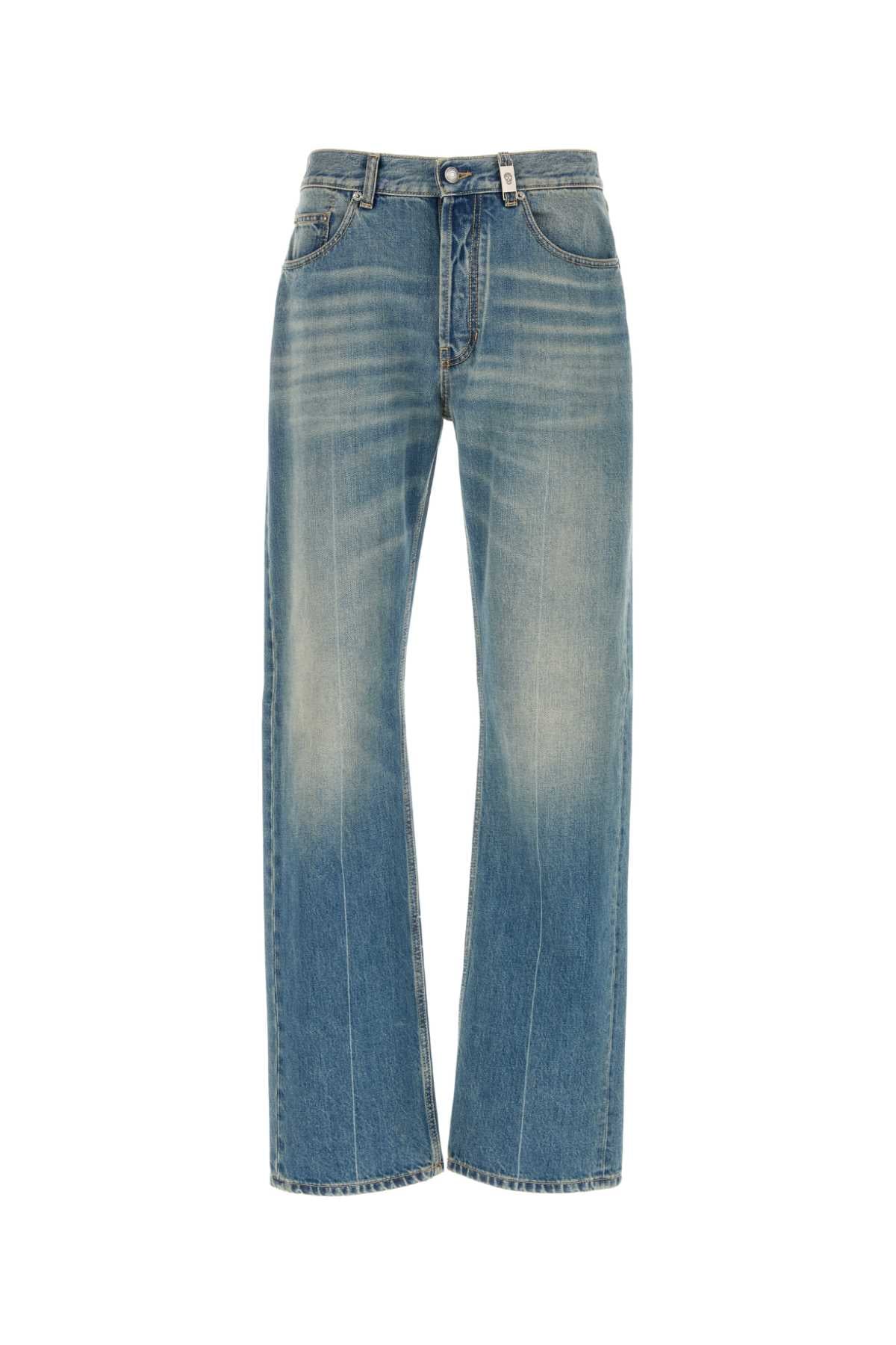 ALEXANDER MCQUEEN Light Blue Denim Jeans for Men - 25S Collection