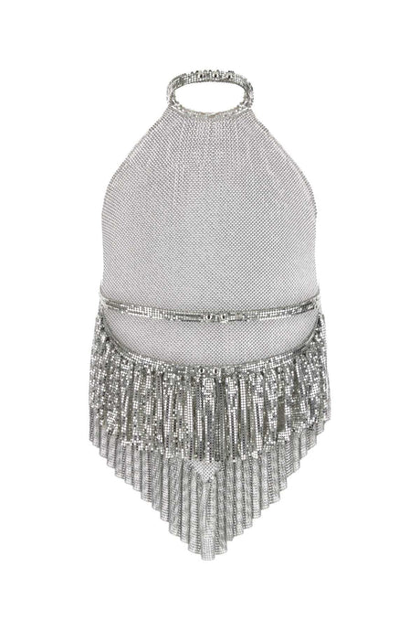 PACO RABANNE Silver Chain Mail Mini Top for Women