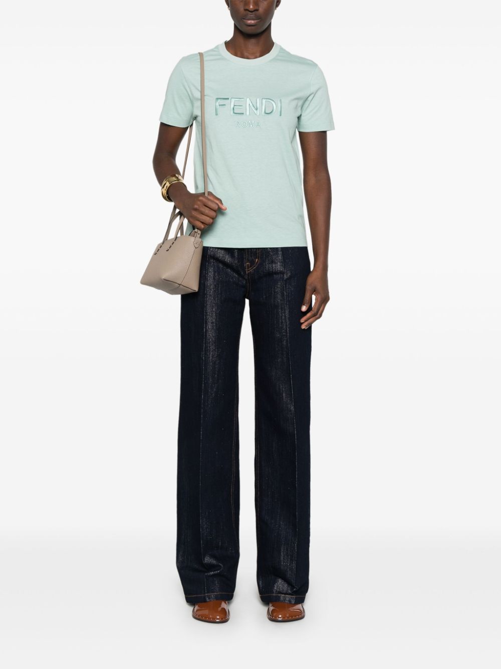 FENDI FENDI ROME COTTON T-SHIRT