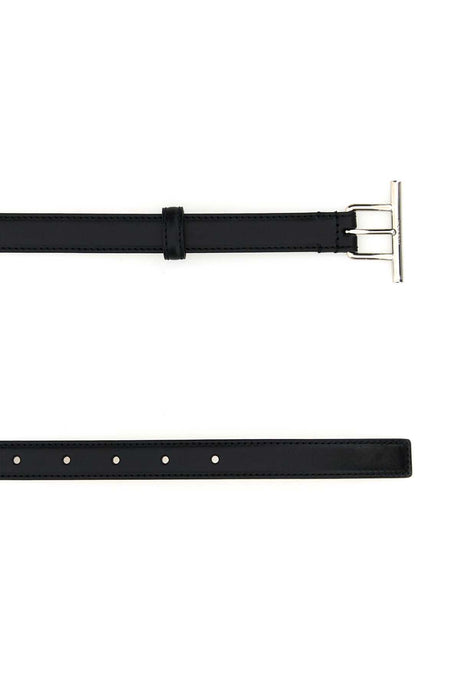 ALEXANDER MCQUEEN Elegant Black Leather Belt - 2 cm Height