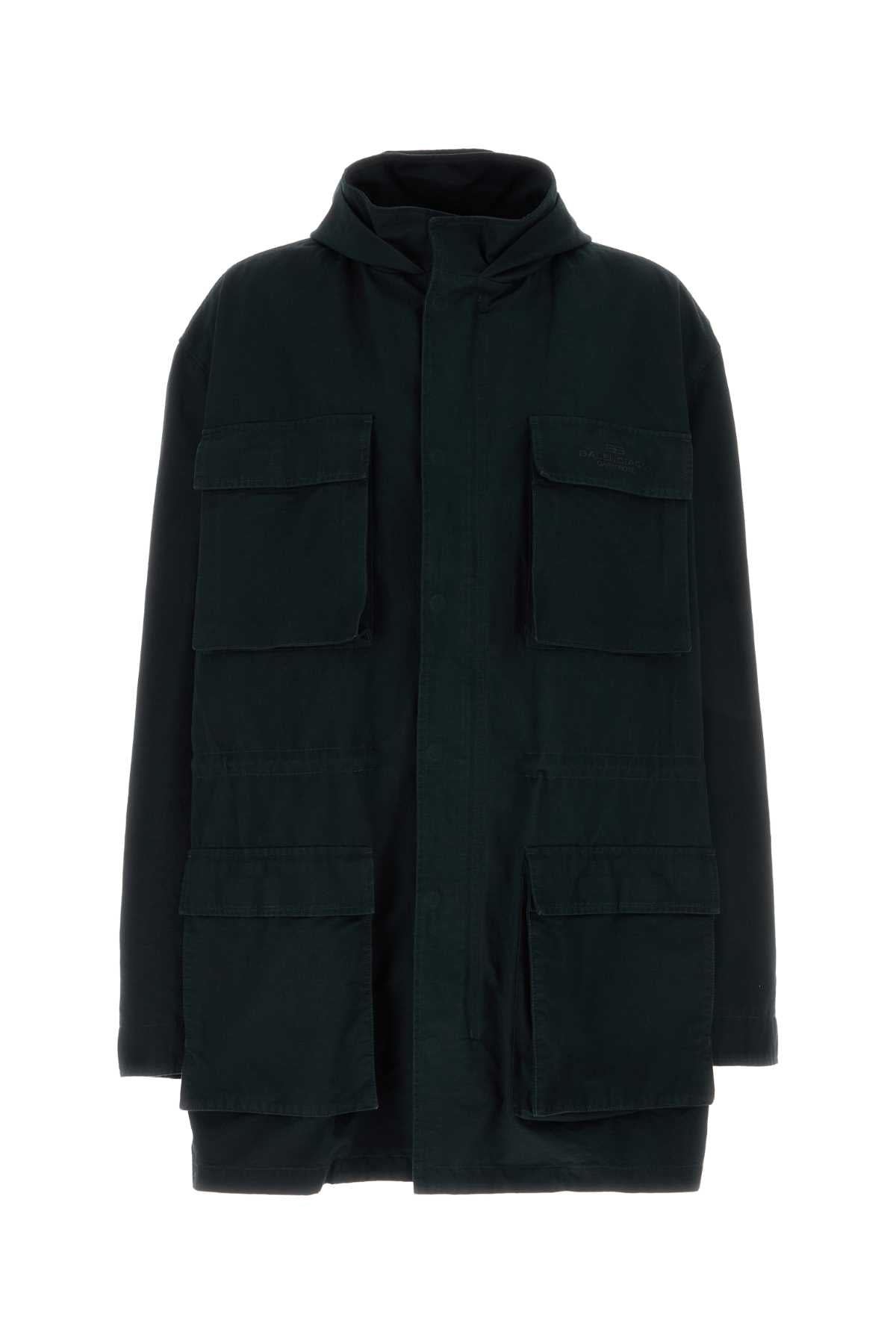 BALENCIAGA Classic Cotton Trench Coat for Men