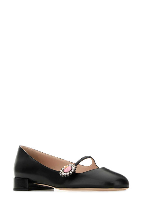 VALENTINO GARAVANI Elegant Leather Mary-Jane Ballerinas for Women