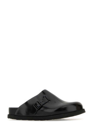 BIRKENSTOCK 1774 33 Dougal Black Leather Slippers for Women