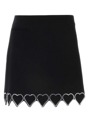 MACH&MACH Chic Black Wool Mini Skirt for Women