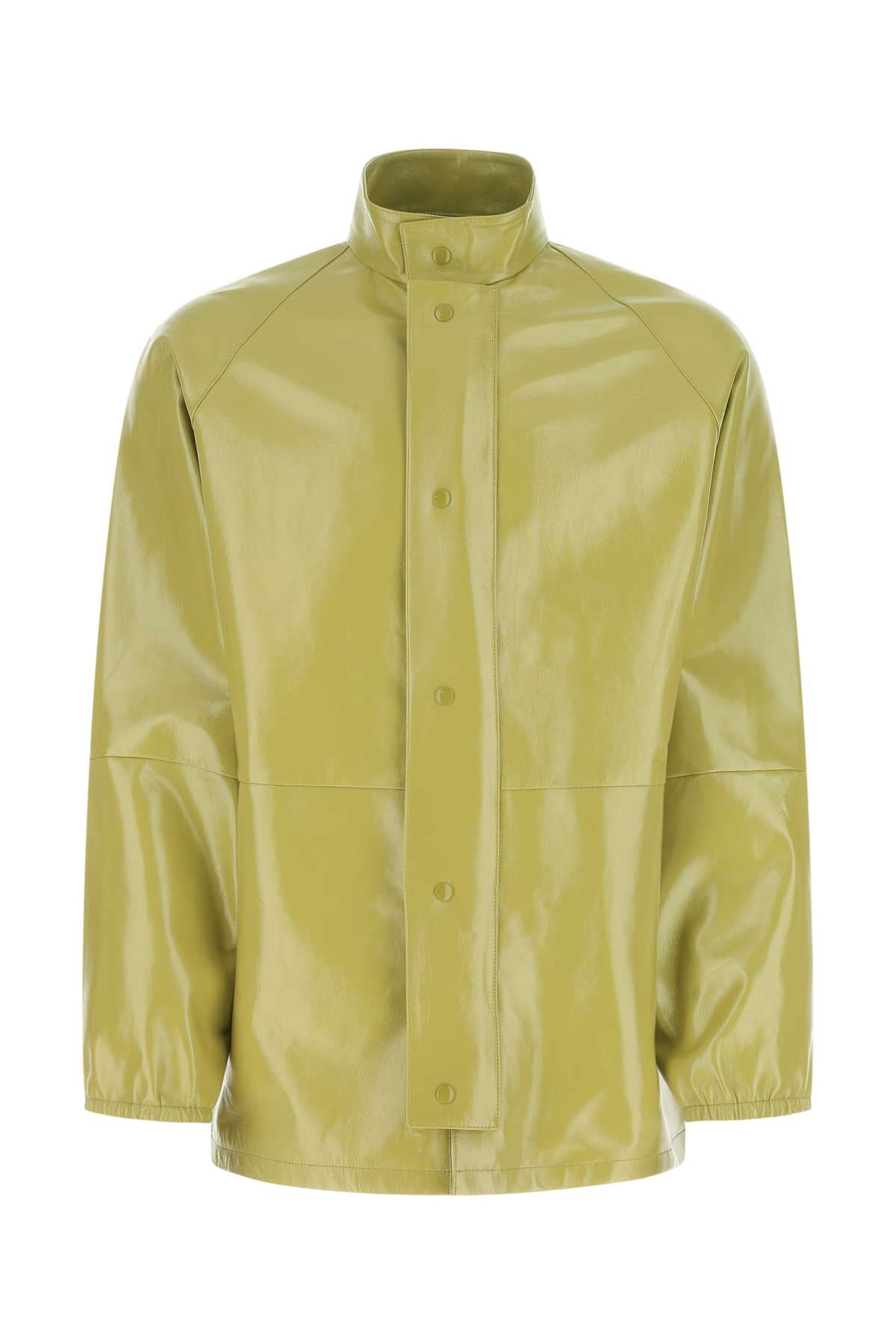 PRADA Nappa Leather Jacket - Pistachio Green for Men