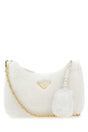 PRADA Chic Mini Shearling Shoulder Handbag