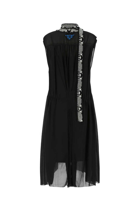 PRADA Elegant Black Viscose Dress