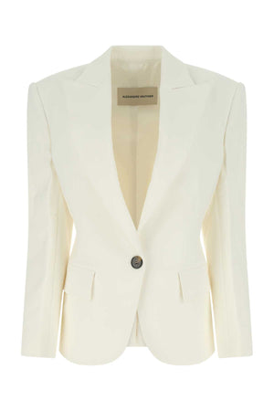 ALEXANDRE VAUTHIER Ivory Stretch Viscose Blend Blazer