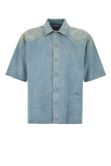 MM6 MAISON MARGIELA Light Blue Denim Shirt for Men