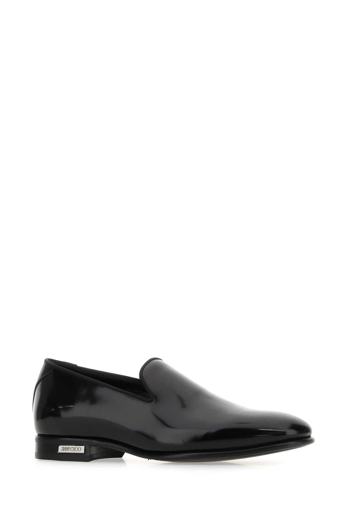 JIMMY CHOO Sophisticated Black Leather Loafers for Men